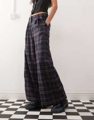 Collusion Wide Leg Pants In Multi