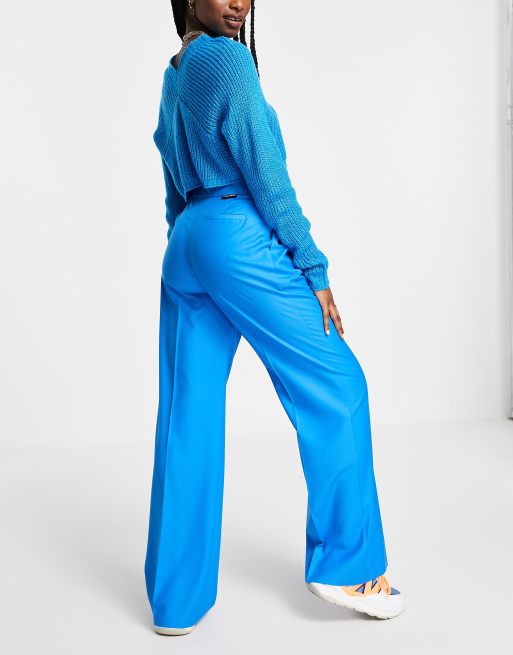COLLUSION wide leg relaxed trouser in bright blue, 2 of 4