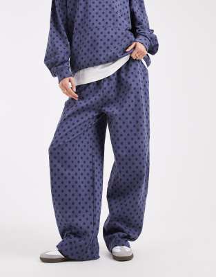 Collusion Wide Leg Sweatpants In Multi