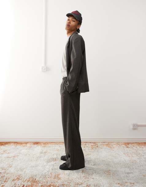 COLLUSION wide leg tailored sweatpants in houndstooth - part of a set - view 1