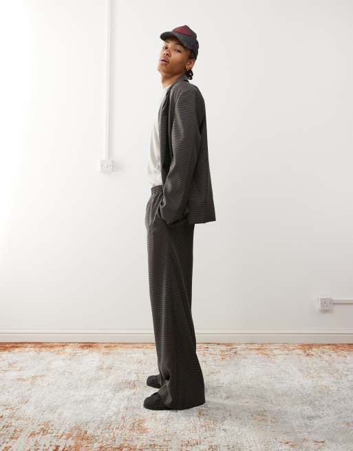 COLLUSION wide leg tailored sweatpants in houndstooth - part of a set