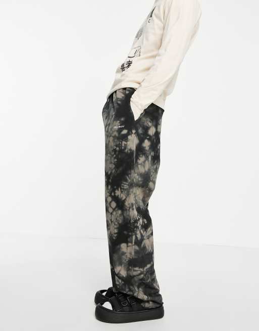 COLLUSION wide leg tie dye sweatpants in tan part of a set ASOS