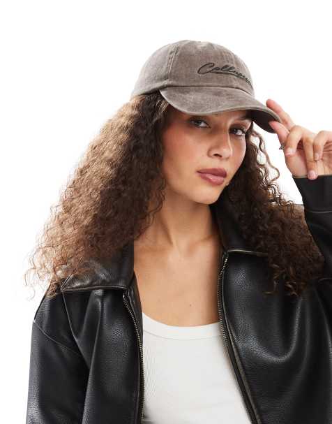 COLLUSION Womens - Casquette à logo - Marron délavé - view 1