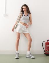 ASOS DESIGN tailored pull on boxer shorts in light blue