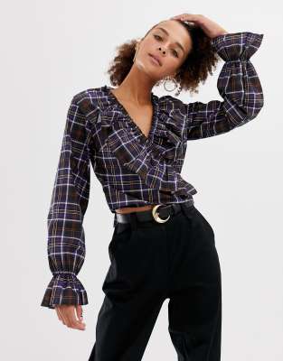ruffle wrap shirt