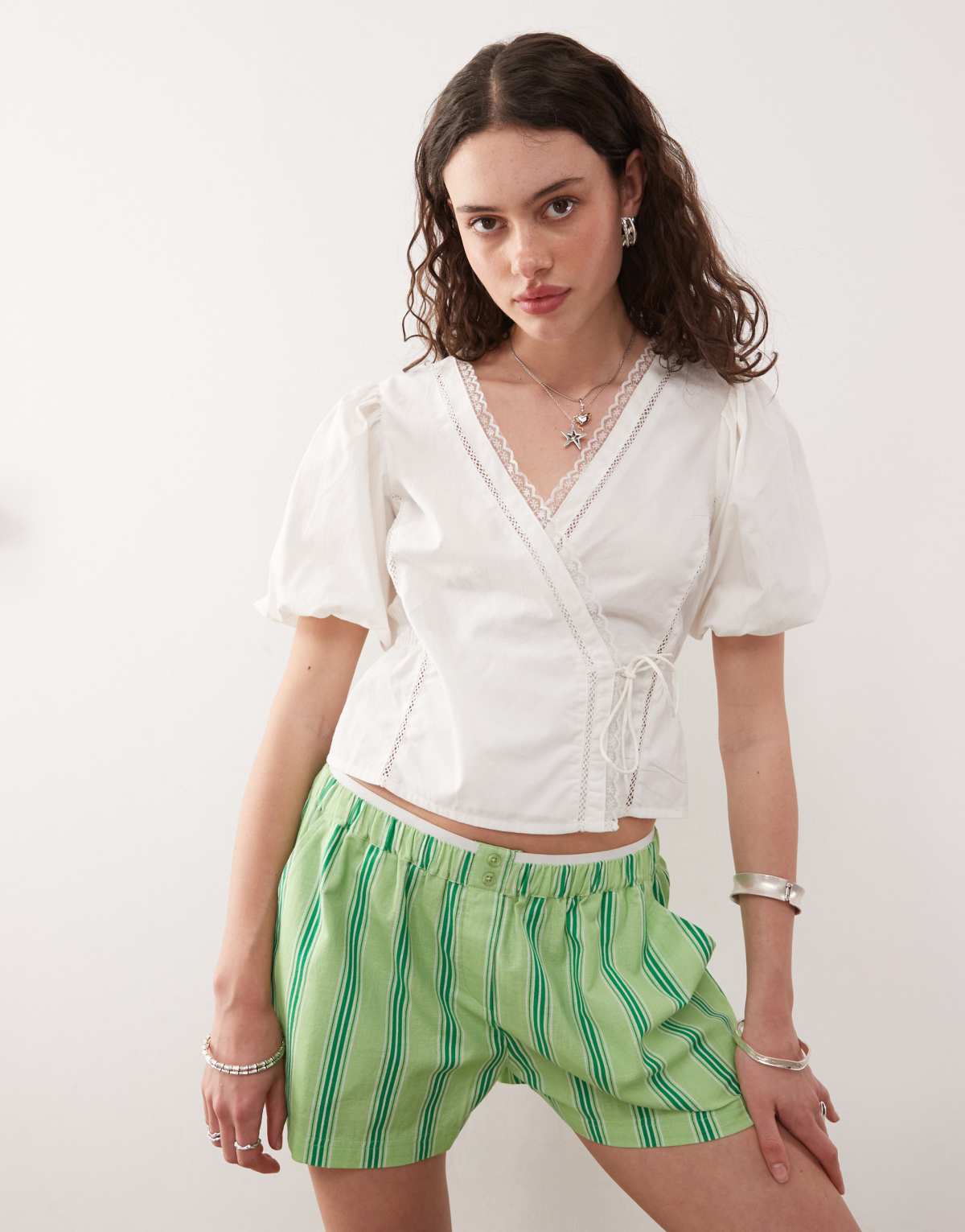 COLLUSION wrap front top