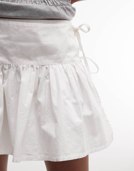 COLLUSION wrap mini skirt in white, 5 of 5