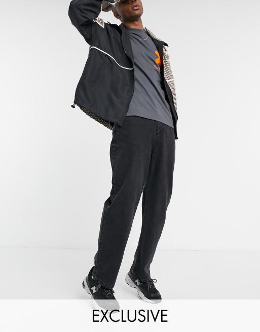 COLLUSION x 004 - Baggy jeans in jaren 90-stijl in zwart met wassing