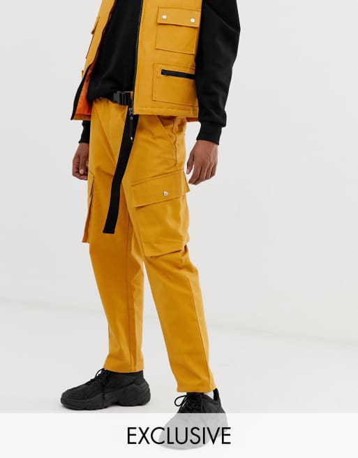 Mustard yellow best sale cargo pants