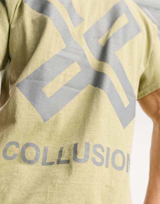 COLLUSION X logo print t-shirt in stone | ASOS