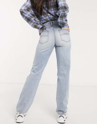 cropped raw hem jeans