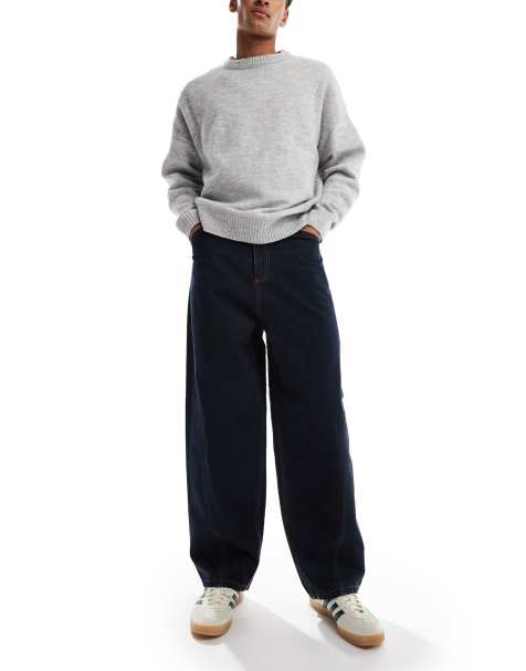 Collusion – X001 – Antifit-Jeans in dunklem Marineblau mit Rinse-Waschung - view 1