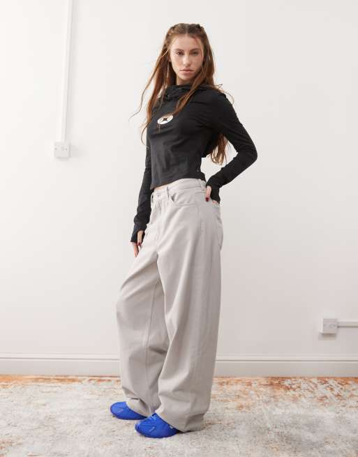 COLLUSION X001 antifit jeans in gray | ASOS