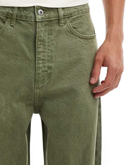 COLLUSION X001 antifit jeans in olive