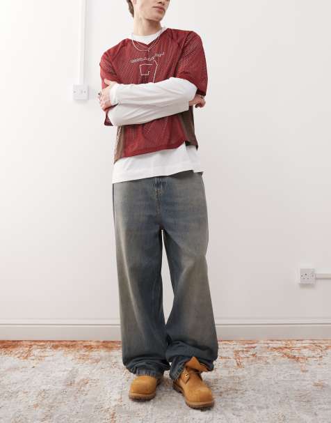 COLLUSION X001 antifit jeans in stonewash - view 1