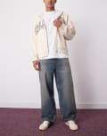 [Collusion] COLLUSION X001 antifit jeans in stonewash-Blue W30 L32 Stonewash