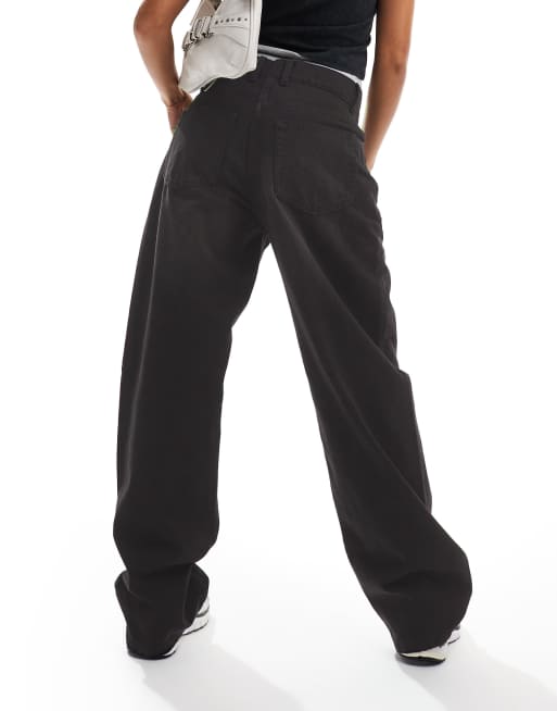 COLLUSION X001 antifit jeans in washed black