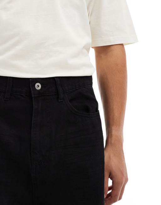 COLLUSION X001 antifit jeans in washed black, 3 of 5