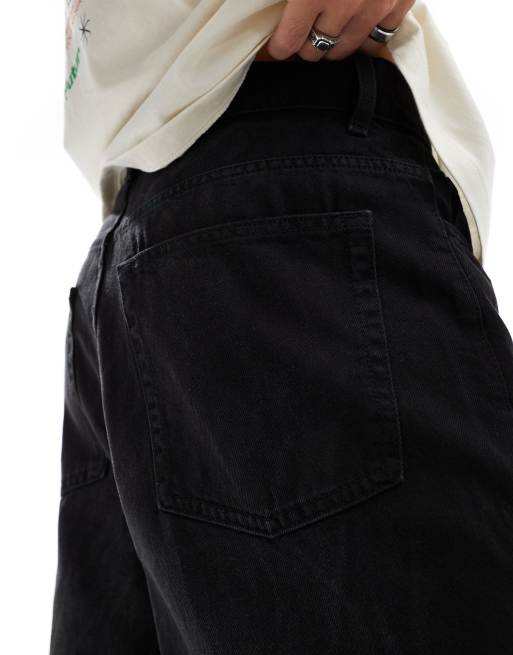 COLLUSION X001 antifit jeans in washed black, 4 of 5