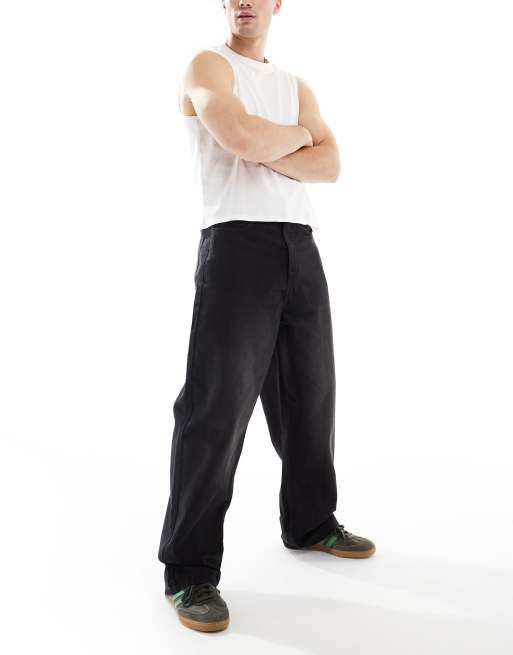 COLLUSION X001 antifit jeans in washed black