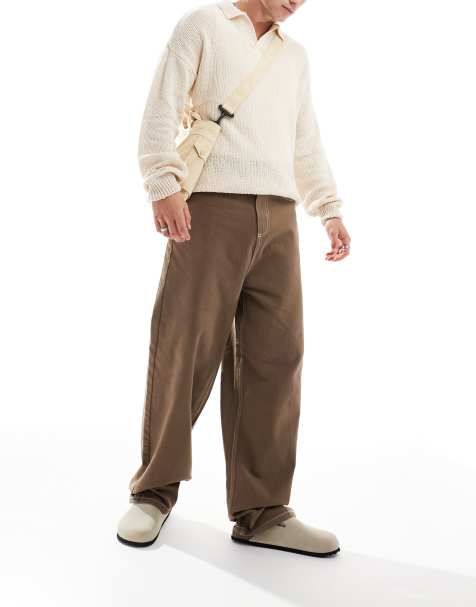 COLLUSION - X001 - Antifit jeans in witte getinte wassing - view 1