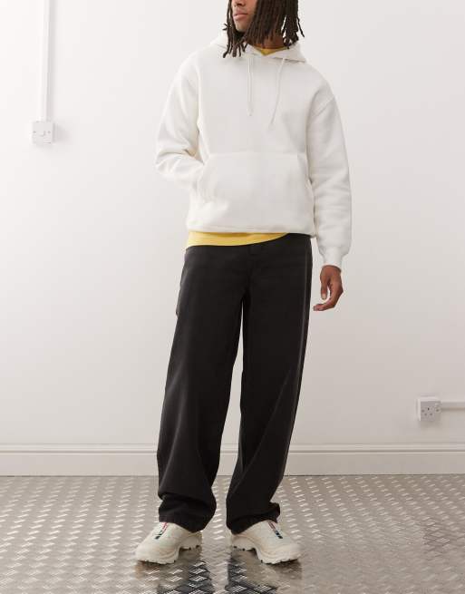 COLLUSION - X001 - Antifit jeans met halfhoge taille in verwassen zwart