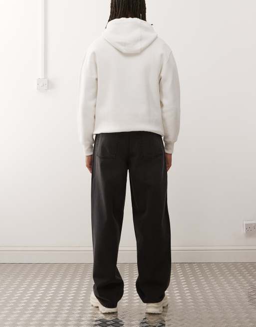 COLLUSION - X001 - Antifit jeans met halfhoge taille in verwassen zwart, 2 van 5