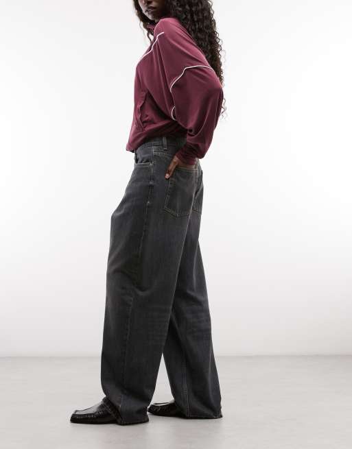 COLLUSION X001 antifit mid rise jean in gray green wash, 2 of 5