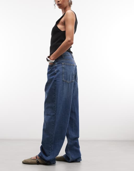 COLLUSION X001 antifit mid rise jean in mid blue, 2 of 5