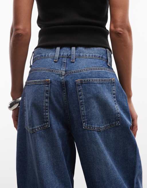 COLLUSION X001 antifit mid rise jean in mid blue, 4 of 5