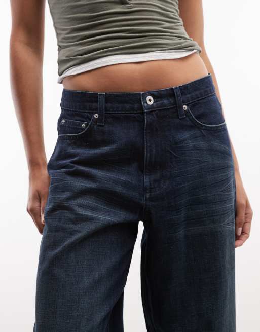 COLLUSION X001 antifit mid rise jean in mid slubby wash, 5 of 5
