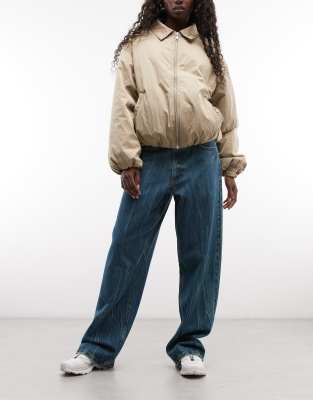 Collusion X001 Antifit Mid-rise Jeans In Blue