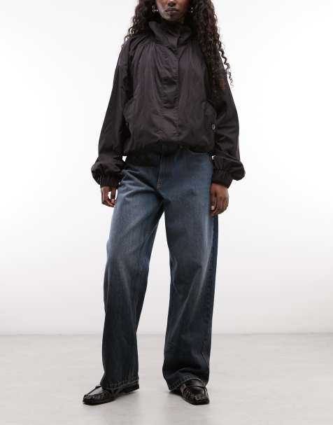 COLLUSION X001 antifit mid-rise jeans in dip dye grunge wash - view 1