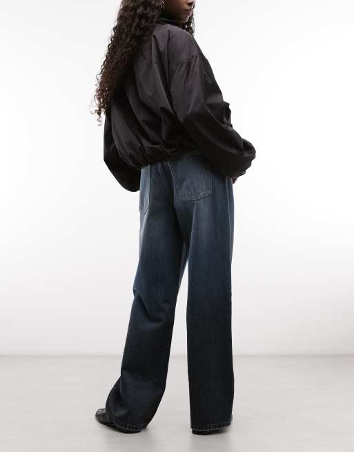 COLLUSION X001 antifit mid-rise jeans in dip dye grunge wash, 3 of 5