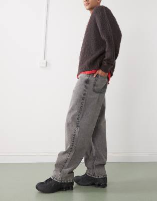 Collusion X001 Antifit Mid Rise Jeans In Black