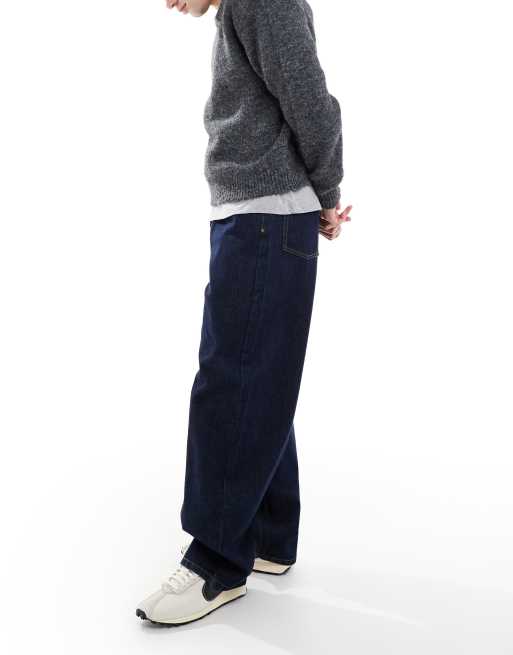 COLLUSION X001 antifit mid rise jeans in rinse, 3 of 5