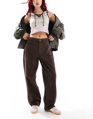 Collusion X001 Antitfit Jeans In Dark Brown