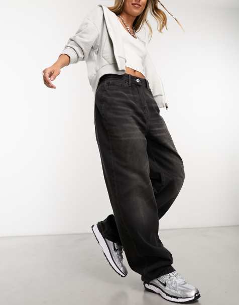 COLLUSION X001 antifit jeans in black - BLACK