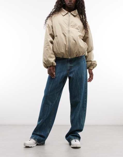 COLLUSION X001 jean antifit taille mi-haute délavé bleu marbré - view 1
