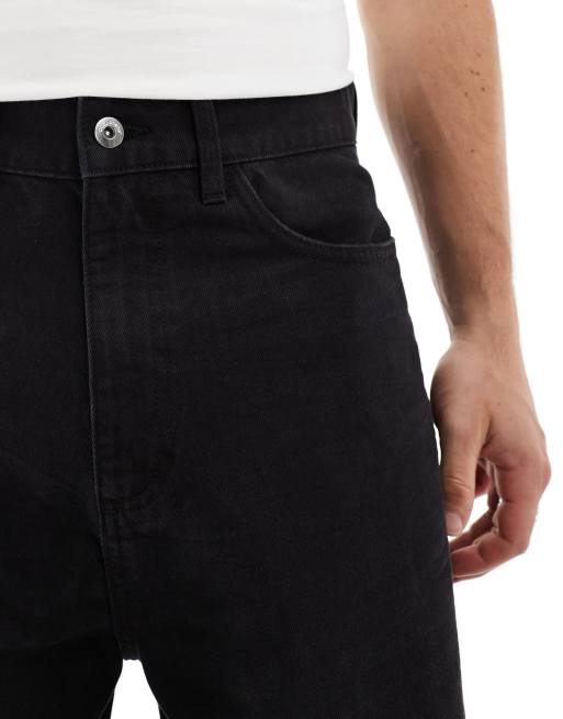 COLLUSION x001 - Jeans a fondo ampio nero slavato antifit, 4 di 5