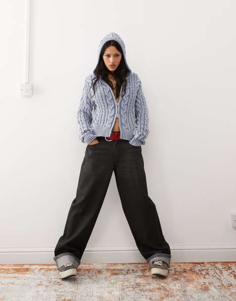 COLLUSION - X001 - Jeans anti-fit neri spalmati in coordinato - view 1