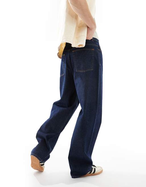 COLLUSION X001 antifit jeans in rinse wash