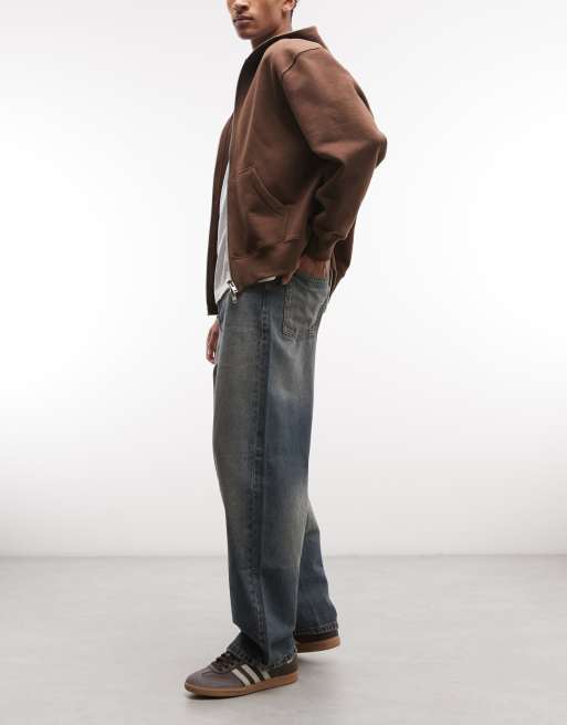 COLLUSION - X001 - Jeans med antifit-pasform i stonewash, 3 af 5