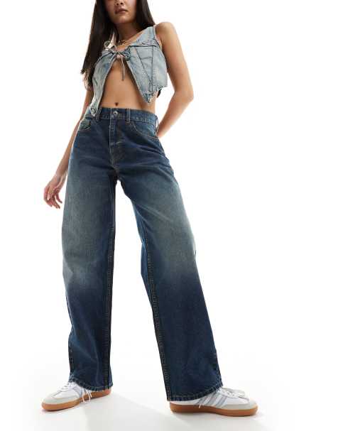 COLLUSION – X001 – Sehr weite Jeans in Dirty-Waschung - view 1