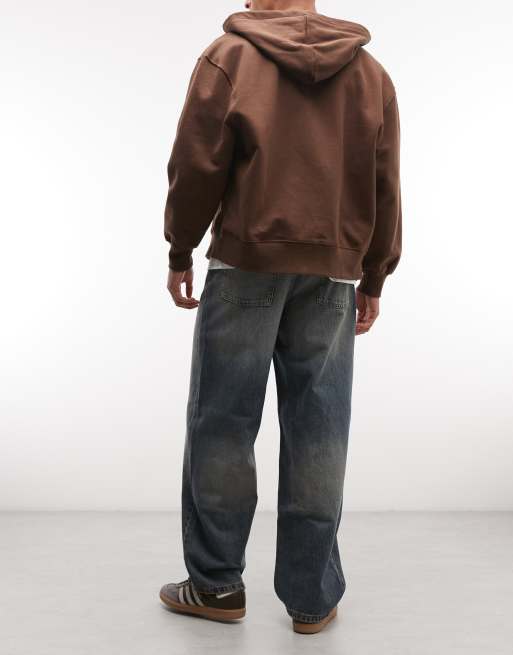 COLLUSION – X001 – Sehr weite Jeans in Stone-Waschung, 2 von 5