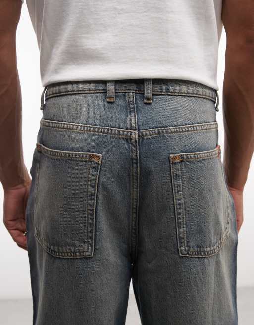 COLLUSION – X001 – Sehr weite Jeans in Stone-Waschung, 4 von 5