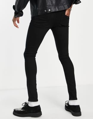 skinny fit black pants