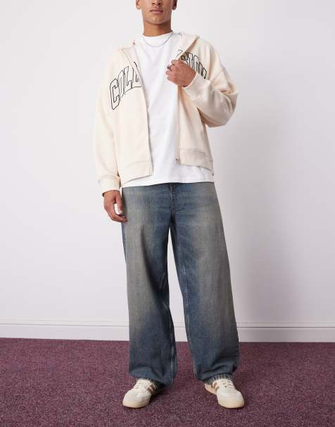 COLLUSION X001 antifit jeans in stonewash