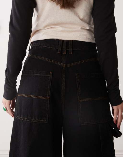 デニム・ジーパン Chloe Loose Black Washed Jeans Chloé デニム製ストレートクロップド ジーンズ | Chloé JP