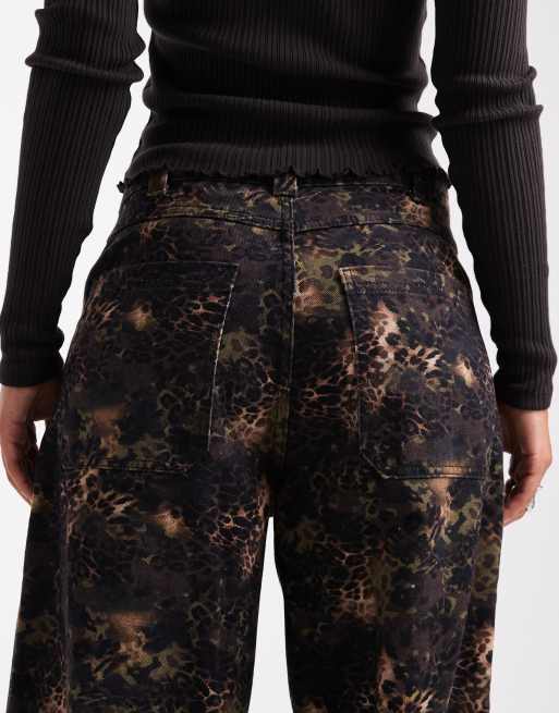 COLLUSION X002 baggy jeans in floral camo print, 4 of 5